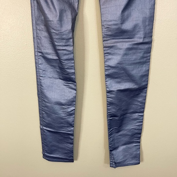 RAG & BONE Jeans Womens 26 Legging Metallic Slim Skinny Ankle Trousers Blue USA - Picture 7 of 11